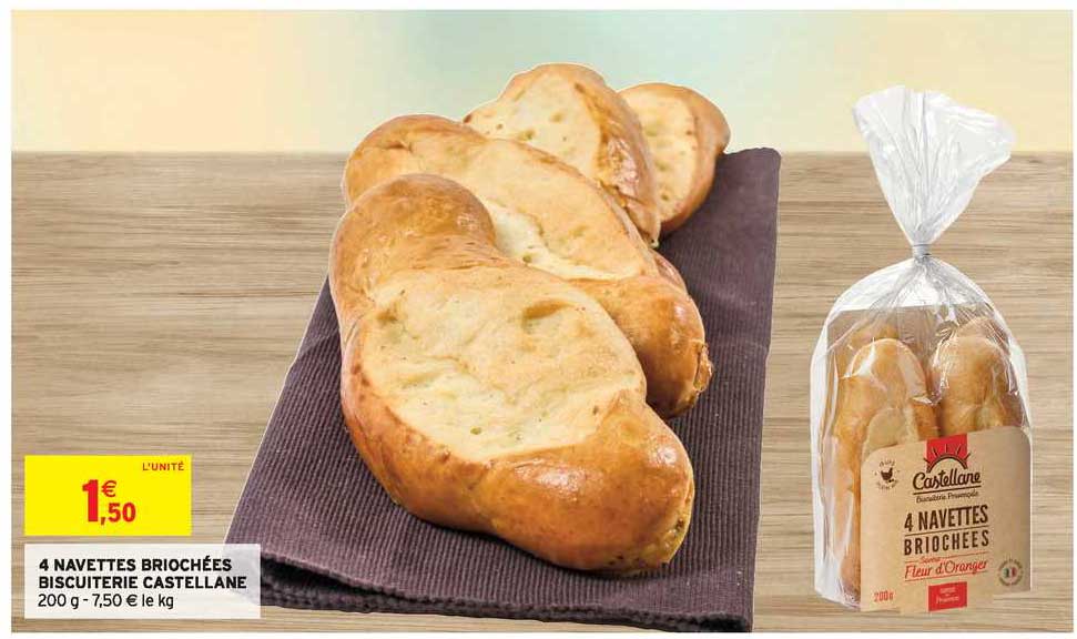 4 navettes briochées biscuiterie castellane