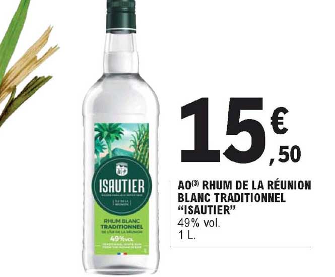 Aop Rhum De La Réunion Blanc Traditionnel "isautier"