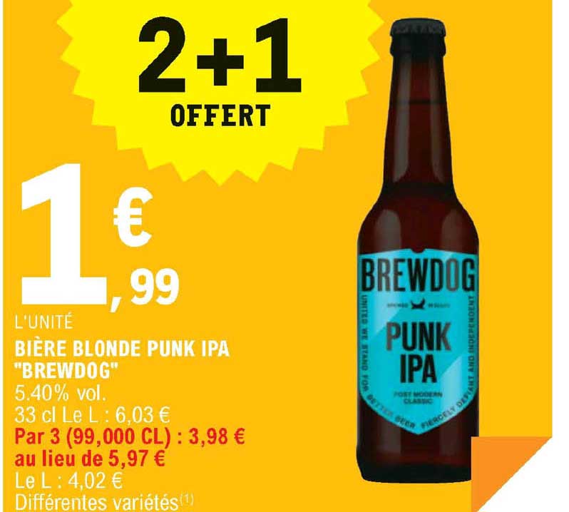 bière blonde punk ipa "brewdog"