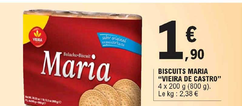 biscuits maria "vieira de castro"