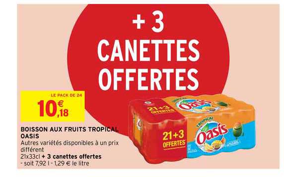 Boisson Aux Fruits Tropical Oasis