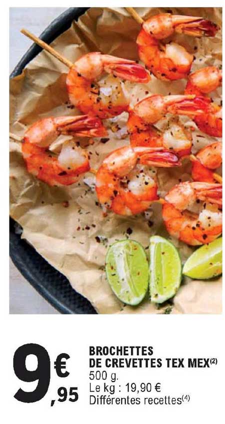 brochettes de crevettes tex mex
