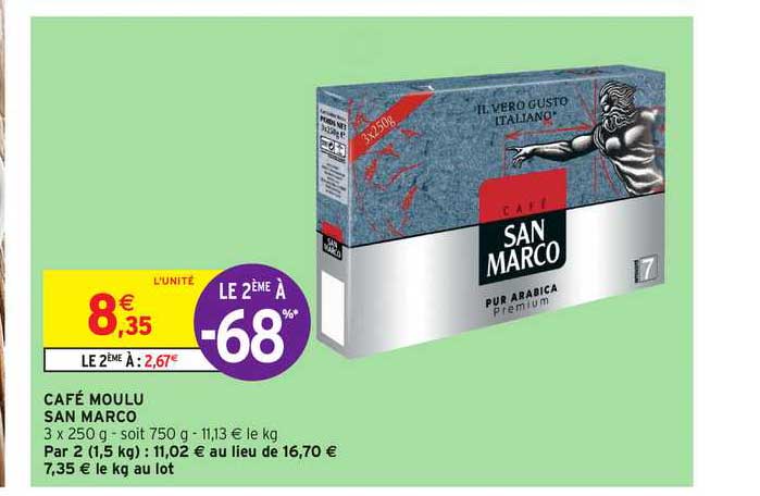 café moulu san marco le 2ème à -68%