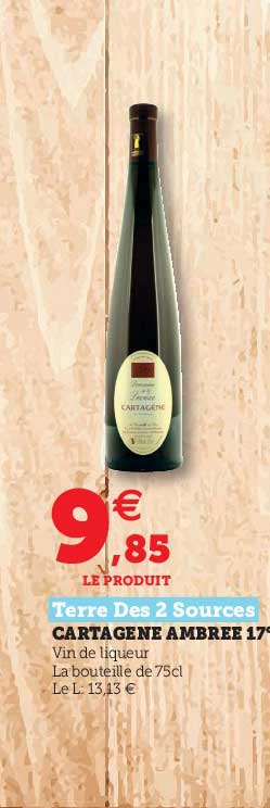 cartagène ambrée terre des 2 sources