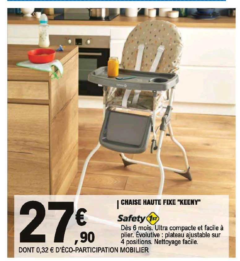 chaise haute fixe "keeny" safety 1st