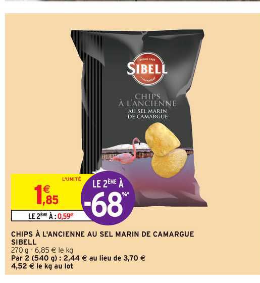 chips à l'ancienne au sel marin de camargue sibell