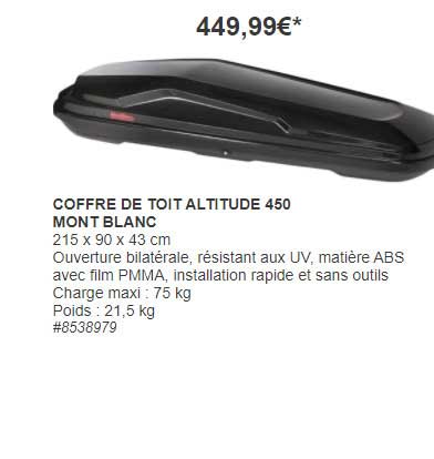 coffre de toit altitude 450 mont blanc