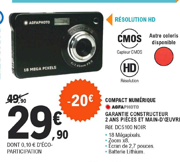 compact numérique agfaphoto