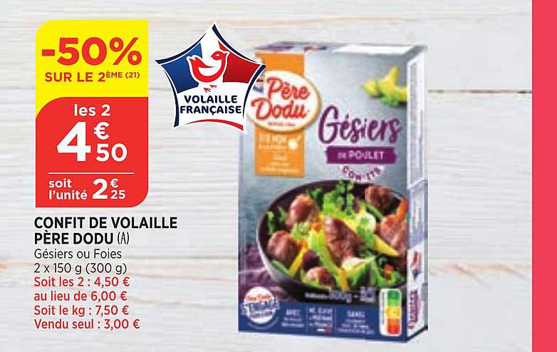 confit de volaille père dodu