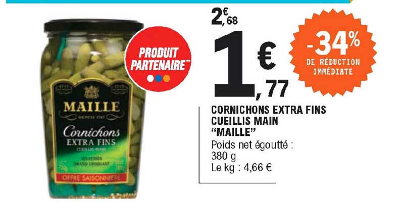 cornichons extra fins cueillis main "maille"