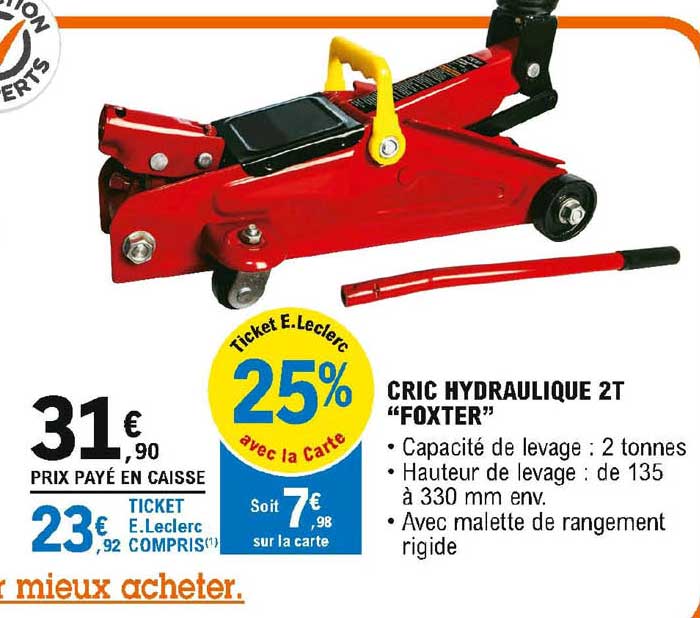 Cric Hydraulique 2t "foxter"