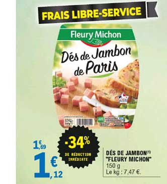 dés de jambon fleury michon
