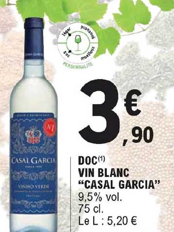 doc vin blanc "casal garcia"