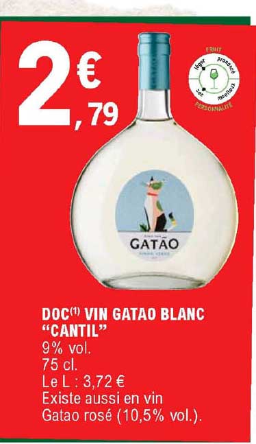 doc vin gatao blanc "cantil"