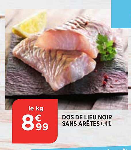 Dos De Lieu Noir Sans Arêtes