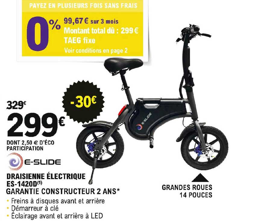 Draisienne électrique Es-14200 E-slide