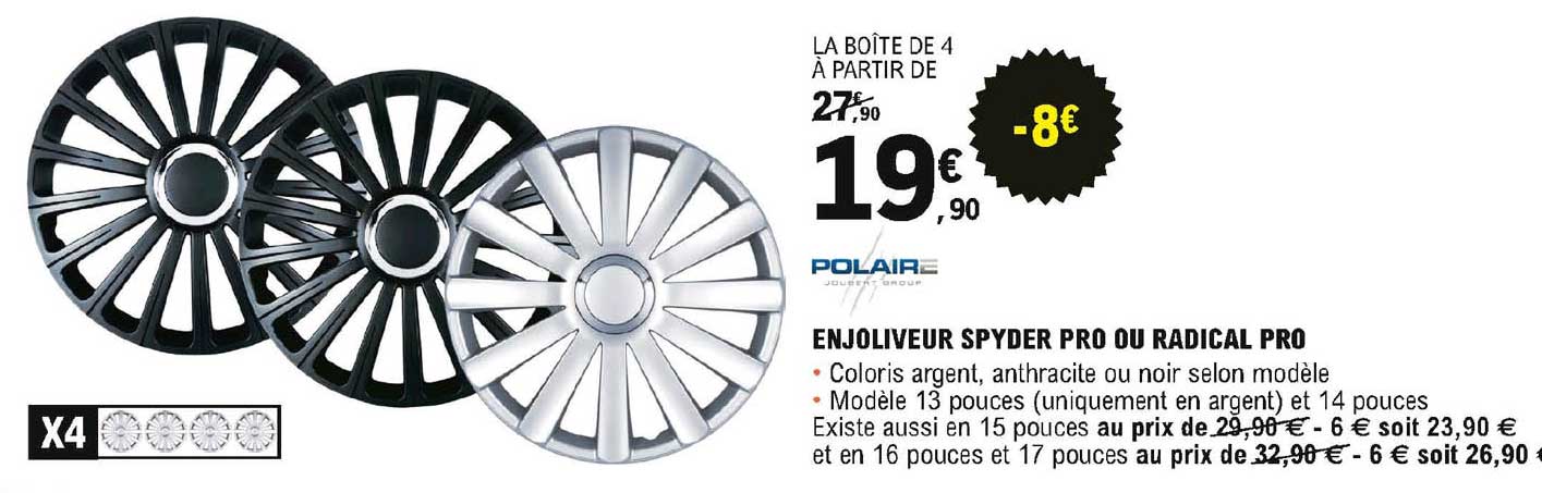 enjoliveur spyder pro ou radical pro polaire