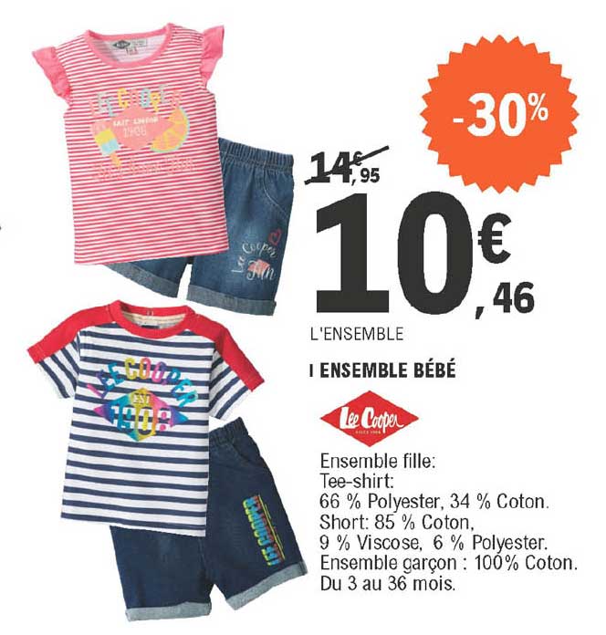 ensemble bébé lee cooper
