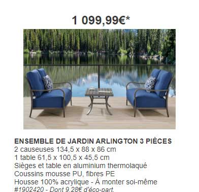 Ensemble De Jardin Arlington 3 Pièces