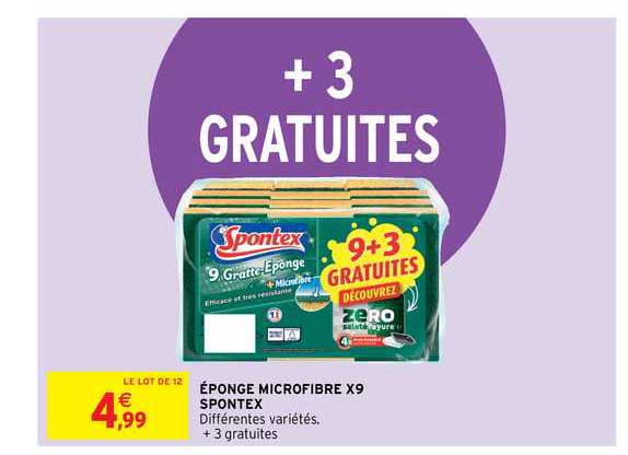 éponge Microfibre X9 Spontex