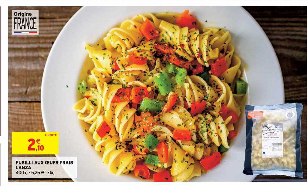 Fusilli Axu œufs Frais Lanza