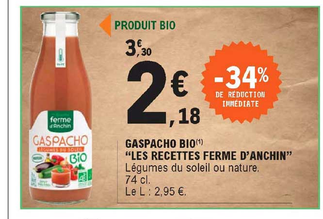 gaspacho bio "les recettes ferme d'anchin"