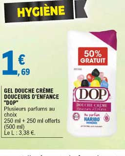gel douche crème douceurs d'enfance "dop"