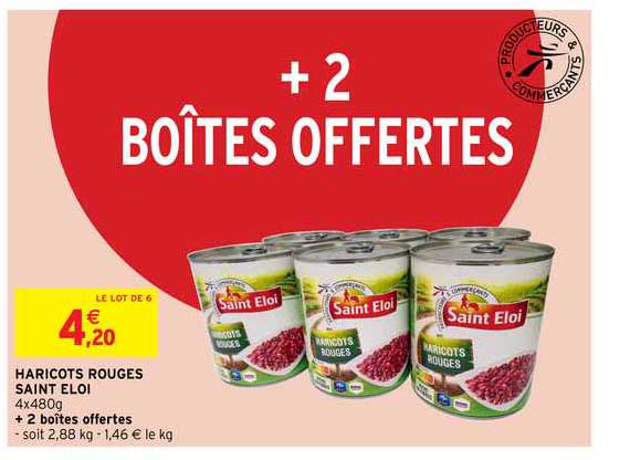 haricots rouges saint éloi+ 2 boîtes offertes