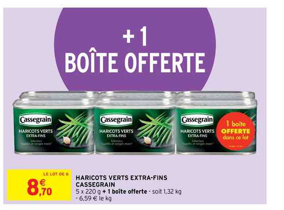 haricots verts extra-fins cassegrain