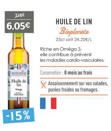 huile de lin bioplanète