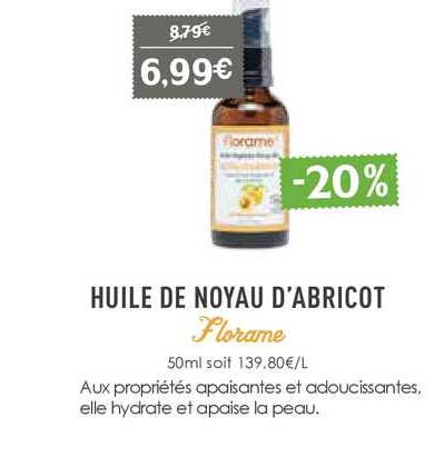 huile de noyau d'abricot florame