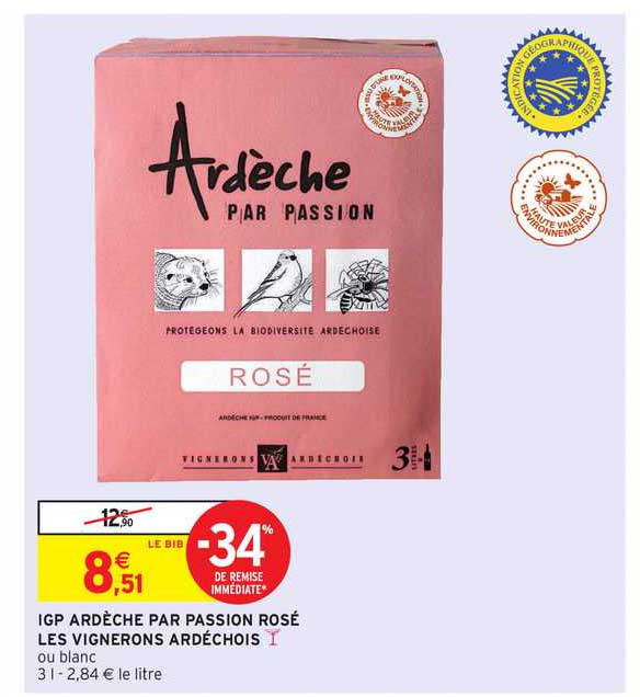 igp ardèche par passion rosé les vignerons ardéchois