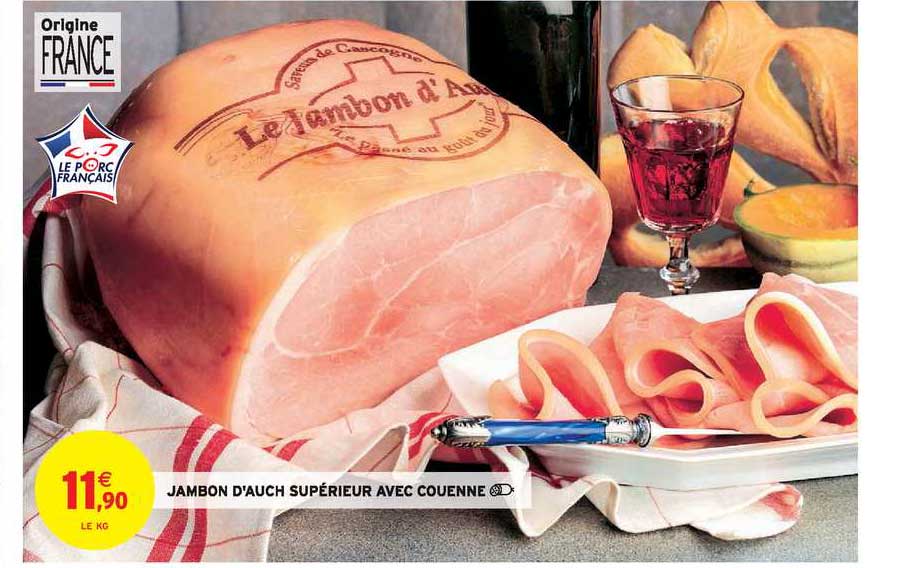 jambon d'auch supérieur avec couenne