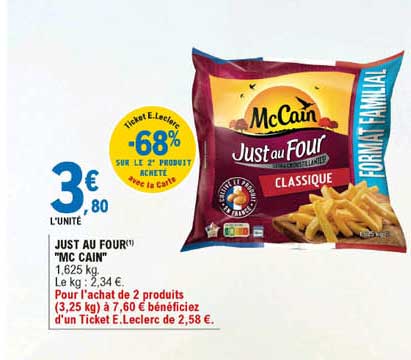 just au four mc cain