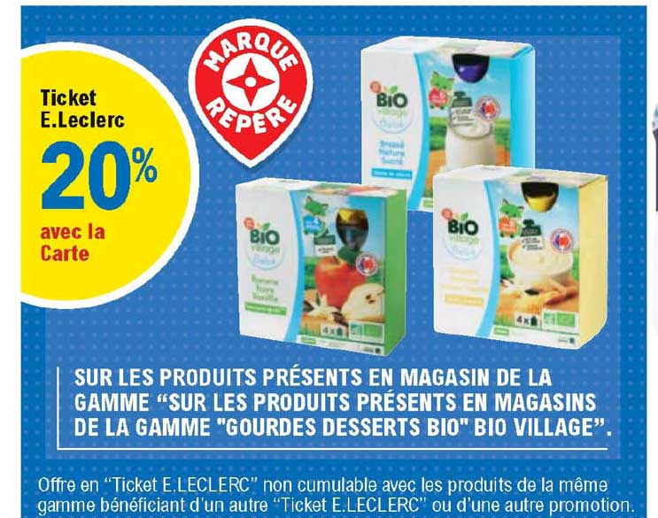 La Gamme "gourdes Desserts Bio" Bio Village"