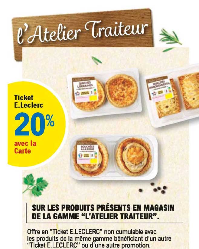 la gamme "l'atelier traiteur