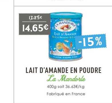 lait d'amande en poudre la mandorle