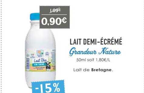 lait demi-écrémé grandeur nature