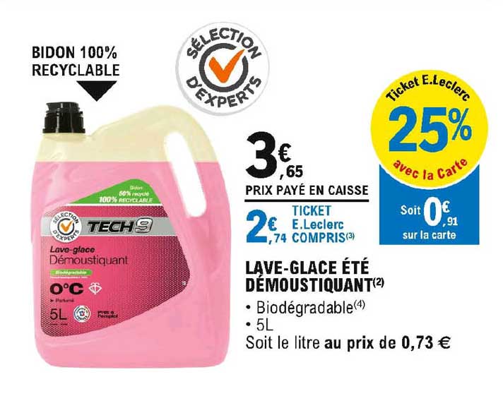 lave-glace été démoustiquant