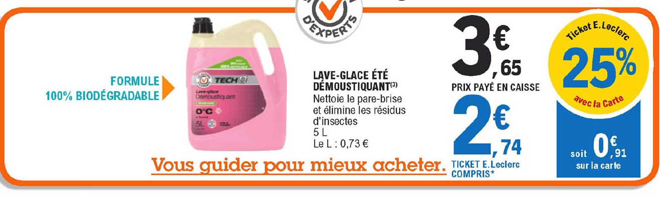 lave-glace été démoustiquant