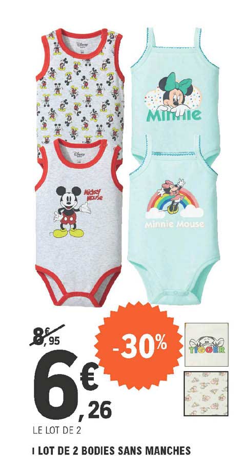 lot de 2 bodies sans manches