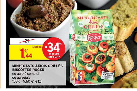 mini-toasts aixois grillés biscottes roger