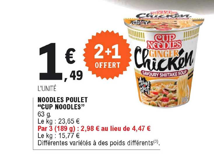 noodles poulet "cup noodles"