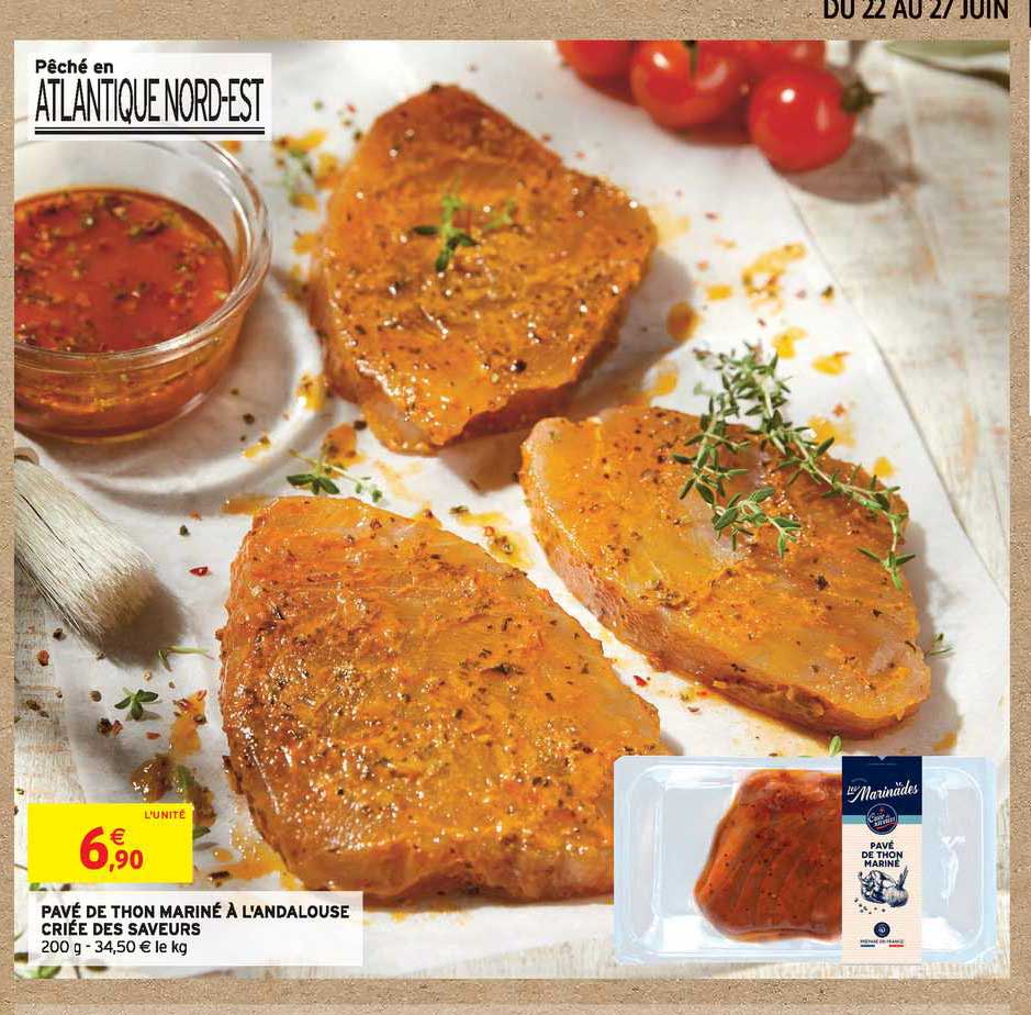 pavé de thon mariné à l'andalouse criée des saveurs