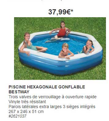 Piscine Hexagonale Gonflable Bestway