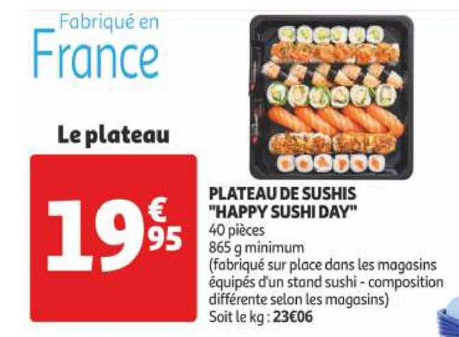 plateau de sushis "happy sushi day"