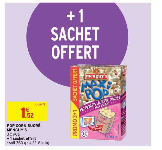 pop corn sucré menguy's