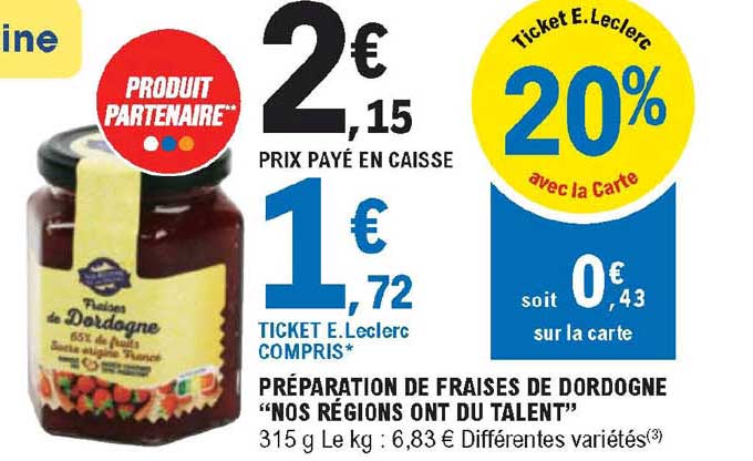 préparation de fraises de dordogne "nos régions ont du talent