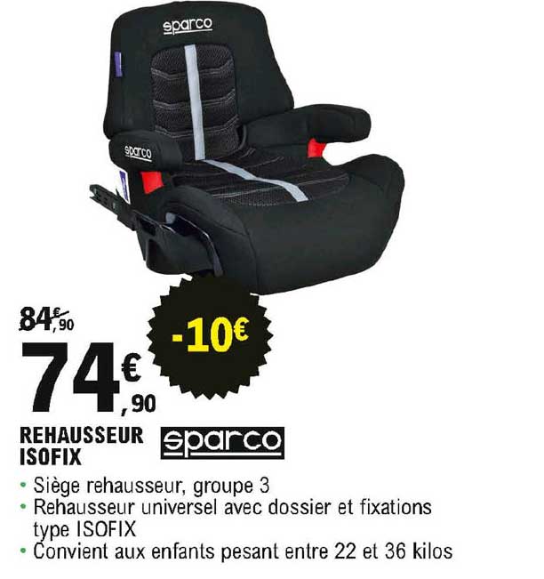 rehausseur isofix sparco