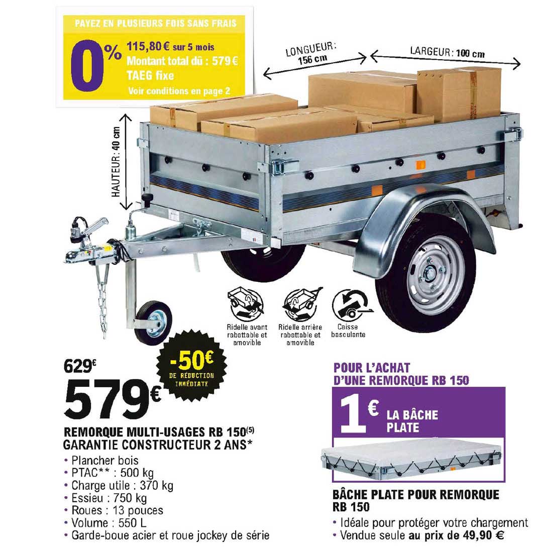 Remorque Multi-usages Rb 150